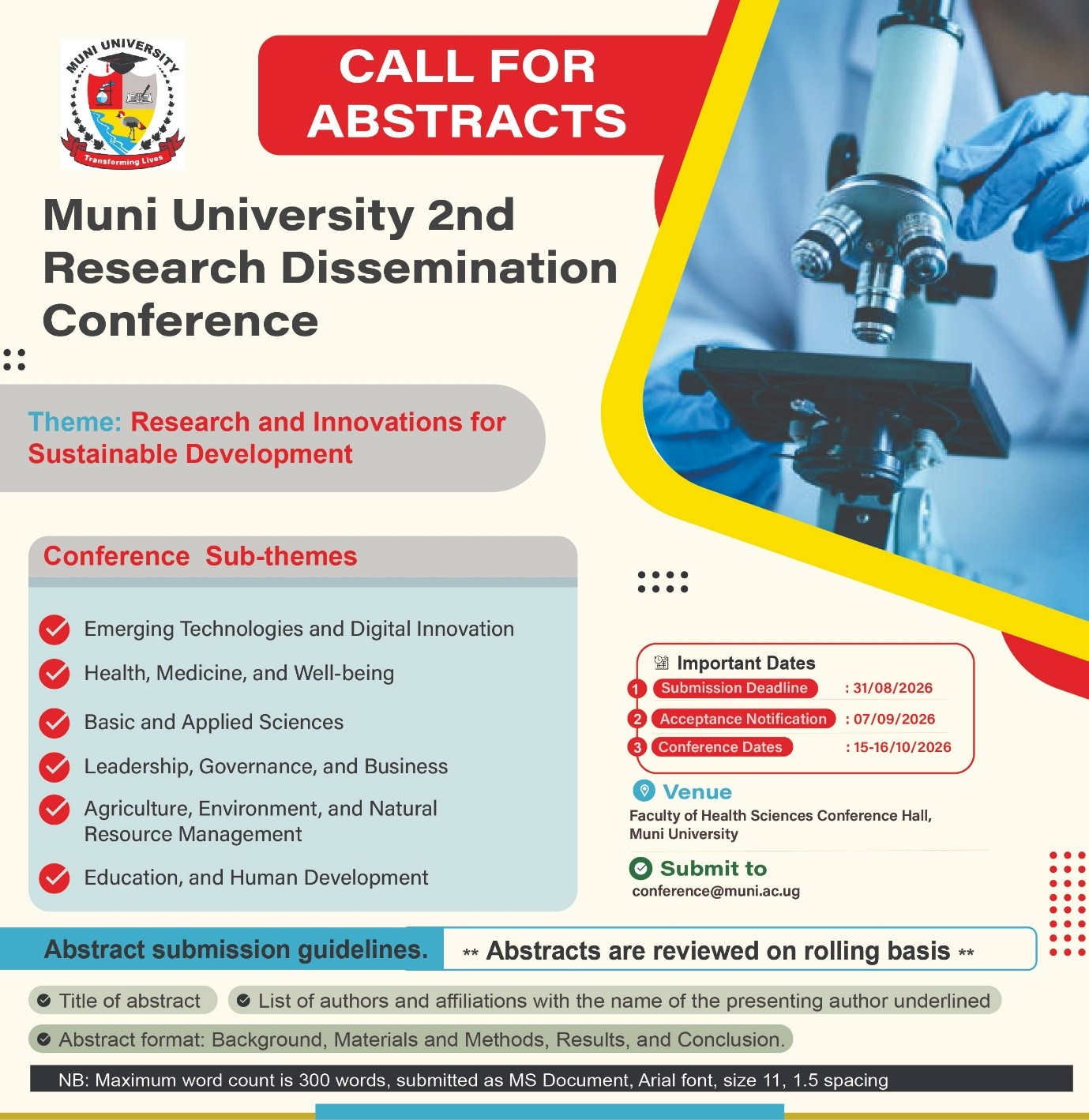 call-for-abstracts-muni-university-2nd-research-dissemination-conference