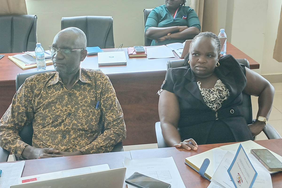 Participants from Muni University and Makerere University discussing gender equality and inclusion during a collaborative workshop.